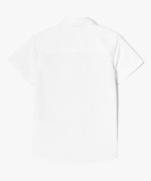 Chemise à manches courtes avec poche poitrine garçon vue3 - GEMO (ENFANT) - GEMO