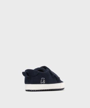 Chaussons de naissance en velours côtelé à scratch - LuluCastagnette vue4 - LULUCASTAGNETTE - GEMO