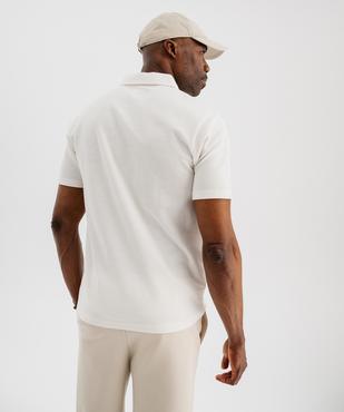 Polo manches courtes en maille nid d’abeille homme vue4 - GEMO 4G HOMME - GEMO