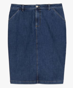 Jupe femme en jean longueur genou vue4 - GEMO (G TAILLE) - GEMO