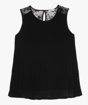 Chemise femme plissée sans manches avec dentelle vue4 - GEMO(FEMME PAP) - GEMO