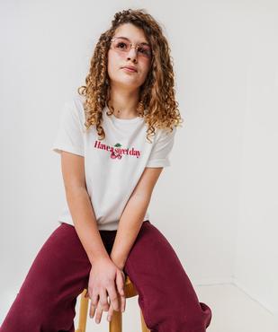 Tee-shirt manches courtes avec motif XXL dans le dos fille vue1 - GEMO 4G FILLE - GEMO