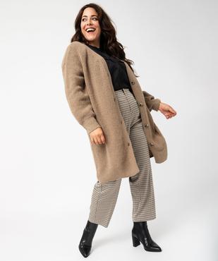 Gilet long en grosse maille femme grande taille vue5 - GEMO 4G GT - GEMO