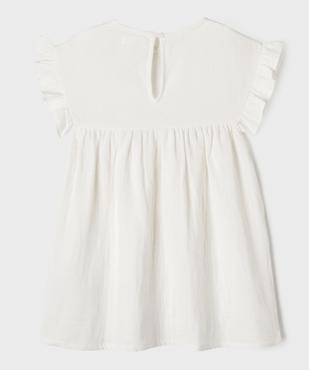 Robe en gaze de coton avec manches volantées fille vue4 - GEMO 4G FILLE - GEMO
