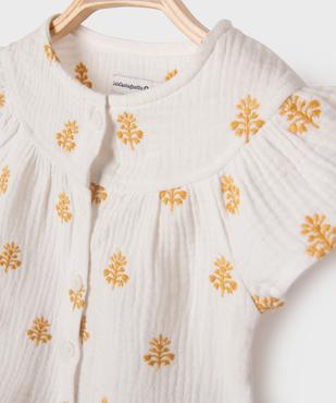 Blouse manches courtes en gaze de coton bébé fille - LuluCastagnette vue4 - LULUCASTAGNETTE - GEMO