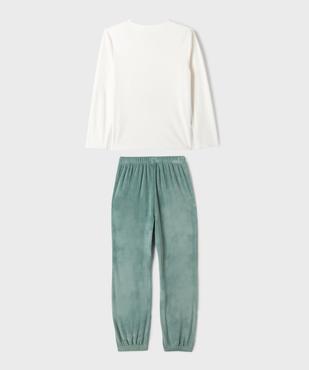 Pyjama en velours bicolore à motif chat fille vue4 - GEMO (ENFANT) - GEMO