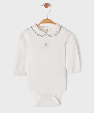 Body à manches longues avec col Claudine bébé fille - LuluCastagnette vue1 - LULUCASTAGNETTE - GEMO