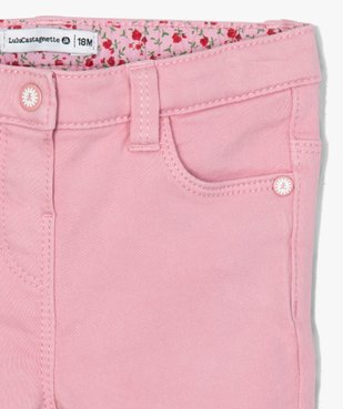 Pantalon bébé fille en toile extensible – LuluCastagnette vue2 - LULUCASTAGNETTE - GEMO