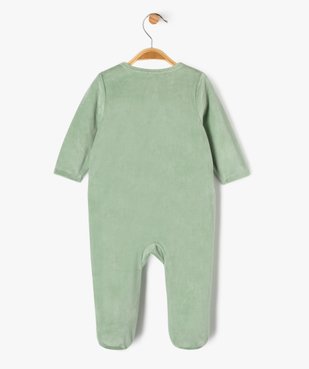 Pyjama en velours ouverture devant à motif chat bébé fille vue4 - GEMO 4G BEBE - GEMO