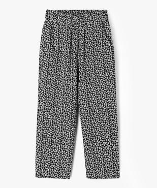 Pantalon fluide imprimé en viscose fille vue1 - GEMO 4G FILLE - GEMO