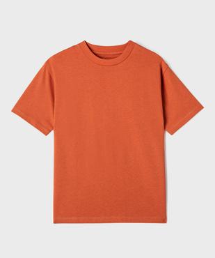 Tee-shirt uni à col rond garçon vue1 - GEMO (JUNIOR) - GEMO