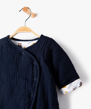 Pyjama bébé chaud en gaze avec doublure imprimée vue2 - GEMO(BB COUCHE) - GEMO