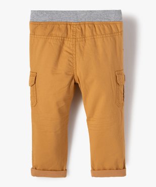 Pantalon bébé garçon coupe battle à revers et taille élastiquée vue3 - GEMO(BEBE DEBT) - GEMO
