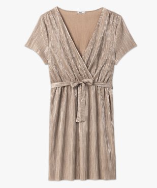 Robe femme en maille gaufrée scintillante vue4 - GEMO(FEMME PAP) - GEMO