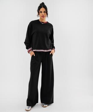 Pantalon de jogging large en modal doux femme vue3 - GEMO 4G FEMME - GEMO