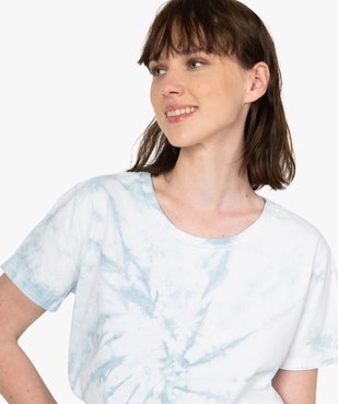Tee-shirt femme à manches courtes oversize vue2 - GEMO(FEMME PAP) - GEMO