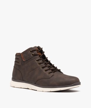 Baskets homme semi-montantes avec intérieur fourré vue2 - GEMO (CASUAL) - GEMO