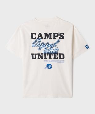 Tee-shirt à manches courtes avec inscriptions brodées garçon - Camps United vue3 - CAMPS GEMO FOR GOOD - GEMO