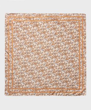 Foulard en satin à motifs fleuris femme vue3 - GEMO 4G FEMME - GEMO