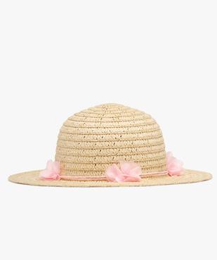 Chapeau de paille avec fleurs en tulle bébé fille vue1 - GEMO (ACCESS) - GEMO