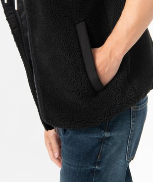 Sweat homme zippé sans manches en sherpa vue5 - GEMO (HOMME) - GEMO
