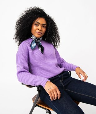 Pull en grosse maille à col rond femme vue5 - GEMO(FEMME PAP) - GEMO