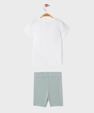 Ensemble de sport bébé fille tee-shirt et short cycliste - Adidas Glam Seasonals vue4 - ADIDAS - GEMO