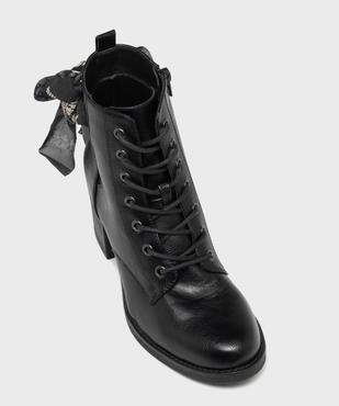 Bottines à talon avec foulard en voile fleuri femme vue5 - EMILIA ROSA G4G - GEMO