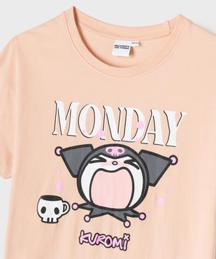 Chemise de nuit manches courtes en jersey fille - Hello Kitty vue2 - HELLO KITTY - GEMO