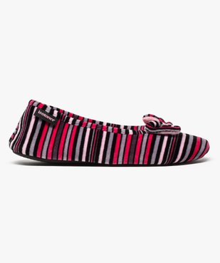 Chaussons ballerines en velours Isotoner vue1 - ISOTONER - GEMO