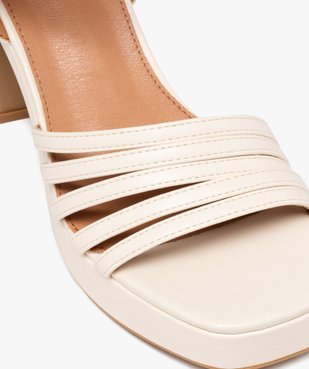 Sandales femme à talon plateforme et bout carré à fines brides vue7 - GEMO(URBAIN) - GEMO