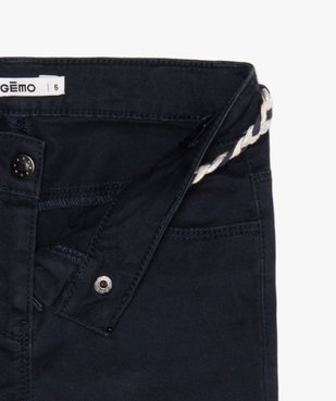 Pantacourt fille en toile avec ceinture tressée vue4 - GEMO (ENFANT) - GEMO