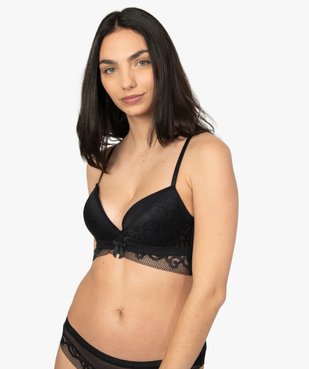 Soutien-gorge push-up avec tour de buste en dentelle vue1 - GEMO(HOMWR FEM) - GEMO