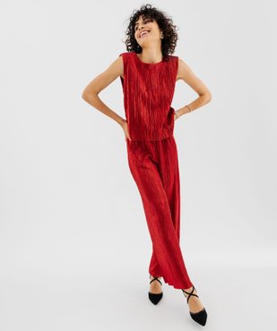 Débardeur en maille plissée métallisée femme vue4 - GEMO(FEMME PAP) - GEMO