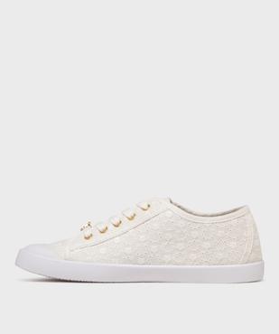 Tennis en toile à semelle fine et bout couvert femme - Le Temps des Cerises vue3 - SHOES BY LTDC - GEMO