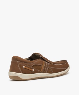 Chaussures bateau homme unies en cuir – Terre de Marins vue4 - TERRE DE MARINS - GEMO