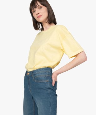 Tee-shirt femme à manches courtes coupe ample vue1 - GEMO(FEMME PAP) - GEMO