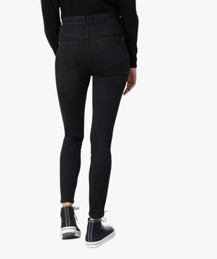 Jean femme skinny taille haute super stretch noir uni vue3 - GEMO(FEMME PAP) - GEMO