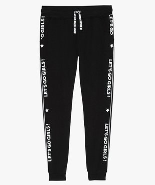 Pantalon de jogging fille avec inscriptions sur les côtés vue2 - GEMO (JUNIOR) - GEMO