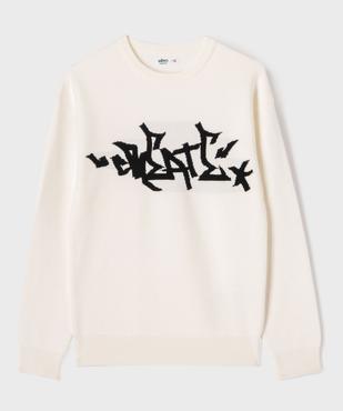 Pull en viscose avec inscription poitrine garçon vue2 - GEMO (JUNIOR) - GEMO