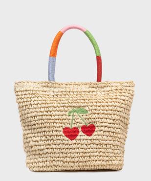 Sac cabas en paille de papier fille vue1 - GEMO (ACCESS) - GEMO