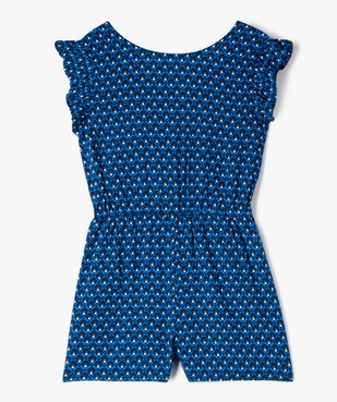 Combishort sans manches à motifs fleuris fille vue1 - GEMO (ENFANT) - GEMO