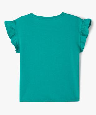 Tee-shirt à manches courtes avec volants fille vue3 - GEMO (ENFANT) - GEMO