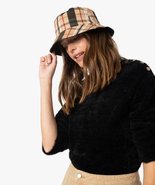 Pull femme en maille peluche à col montant vue1 - GEMO(FEMME PAP) - GEMO