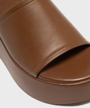 Mules à semelle plateforme et talon compensé femme vue6 - 5 MILES - GEMO