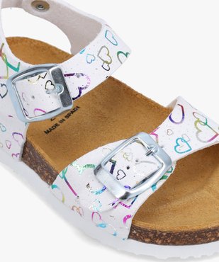 Sandales fille à brides à boucle et semelle intérieure cuir vue6 - GEMO (ENFANT) - GEMO