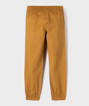 Pantalon en coton coupe jogger garçon vue4 - GEMO (ENFANT) - GEMO