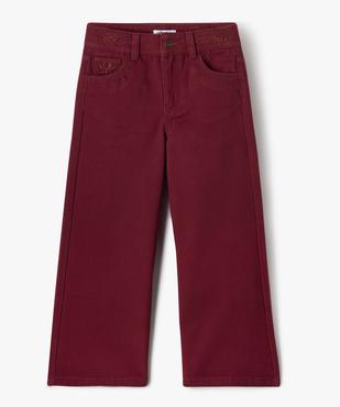Pantalon ample en toile denim colorée fille vue1 - GEMO 4G FILLE - GEMO