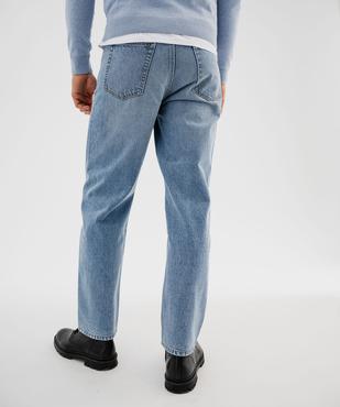 Jean straight en denim de coton stretch délavé homme vue5 - GEMO 4G HOMME - GEMO