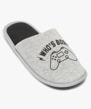 Chaussons garçon forme mule avec motif jeu vidéo vue5 - GEMO C4G GARCON - GEMO